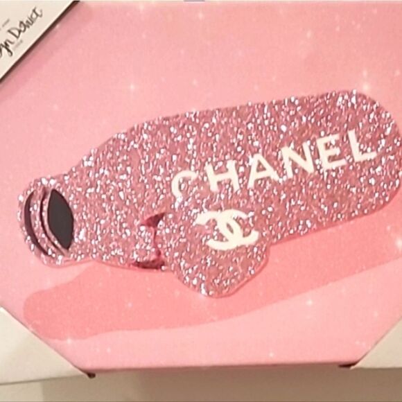 Design District Poppin Bottles w/Chanel Glitter Embellished Canvas Wall Art - Picture 3 of 5